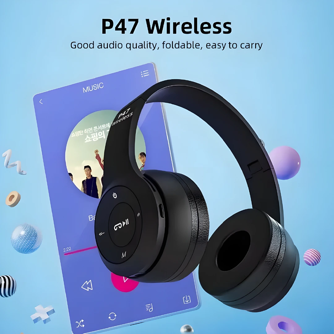 P47 Wireless Bluetooth Headphones image 2 - HeadphoneZoo